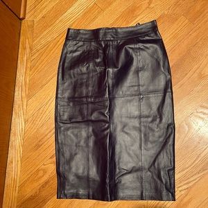 Soft leather skirt. Very unique deep purple color.